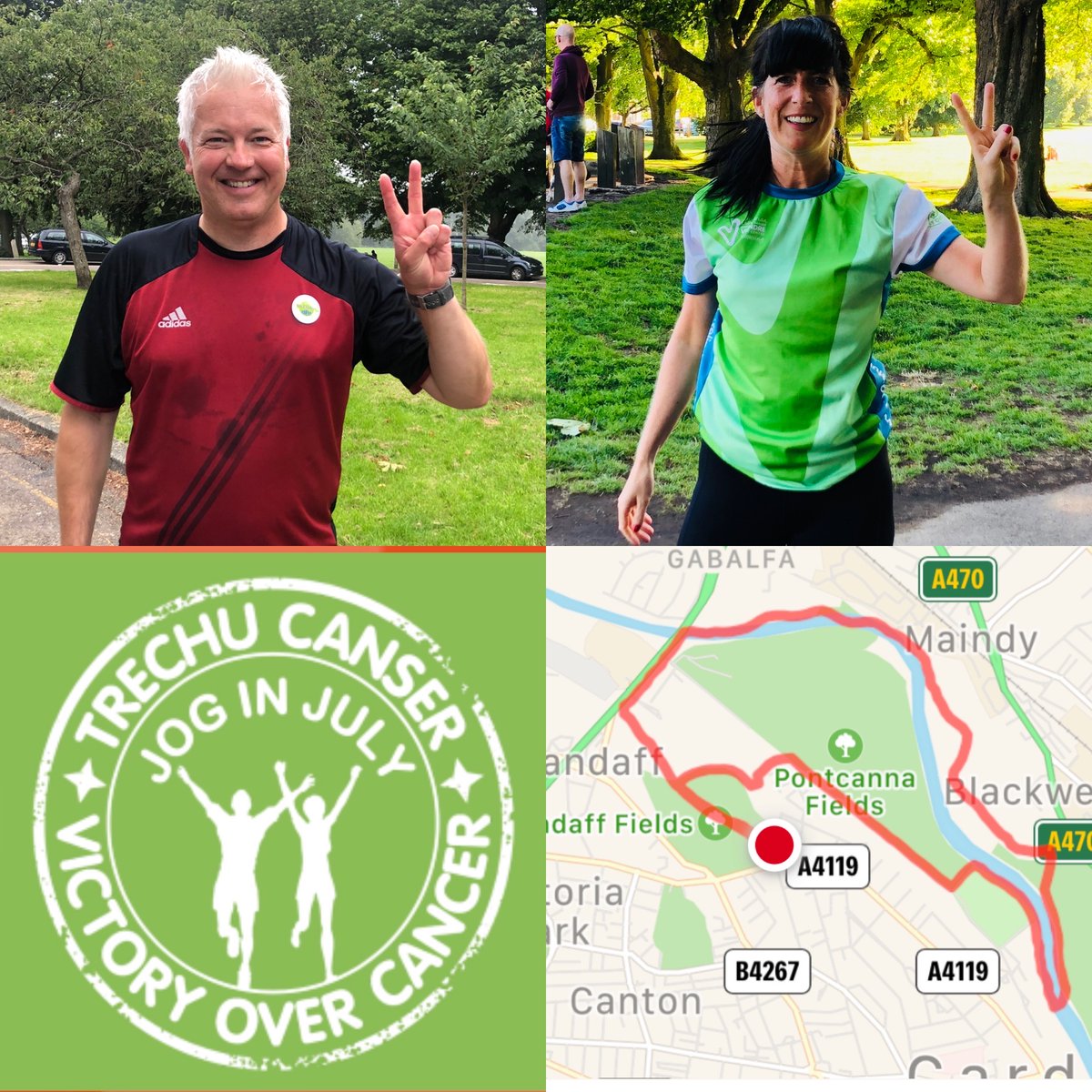 KateBrickle's tweet photo. Join @DerekTheWeather Derek's Dazzlers in supporting @Velindre Jog for July Campaign, raising vital funds for @VelindreCC  💚💚💚https://t.co/IZCPssnTMt https://t.co/GjVkKmWnpP