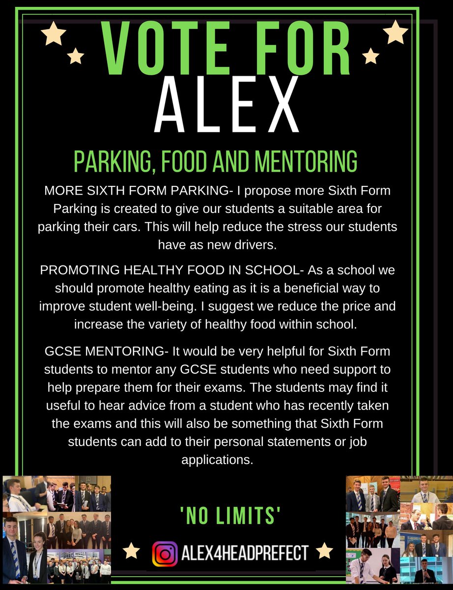 It's Voting Day! Here are my final 2 Policy Posts, I will hopefully see you all at 3 for the presentations :)
#VoteAlexC <a href="/WalesHigh/">Wales High School</a> <a href="/WalesSixth/">Wales Sixth-Form</a>
