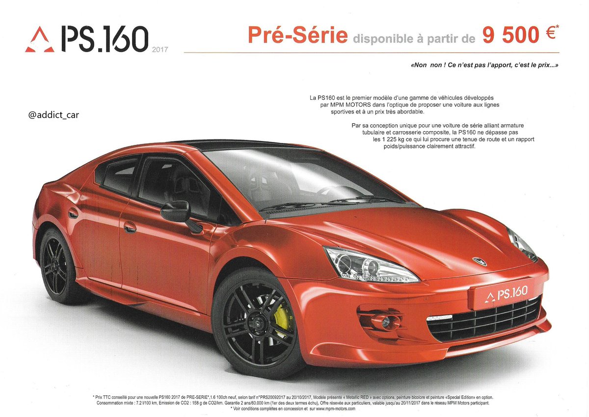 Carbrochureaddict Today There Is An Article On Jalopnik Trying To Identify This Strange Hatchback It Is A Ps 160 Later Called Erelis Made By France S Mpm Motors Based On The az