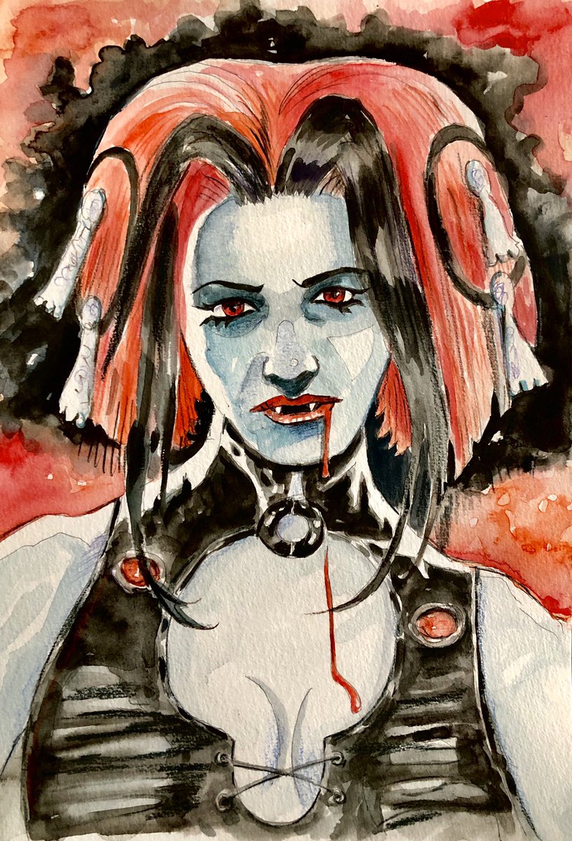 arichmondo's tweet photo. Durham Red sketch reward I have done for The77 Kickstarter. I have to more slots available. Watercolour and coloured pencil on textured A4 paper
https://t.co/fKQncfpPHe @the77comic #kickstarter #durhamred #2000ad https://t.co/SmNzIhgdhH
