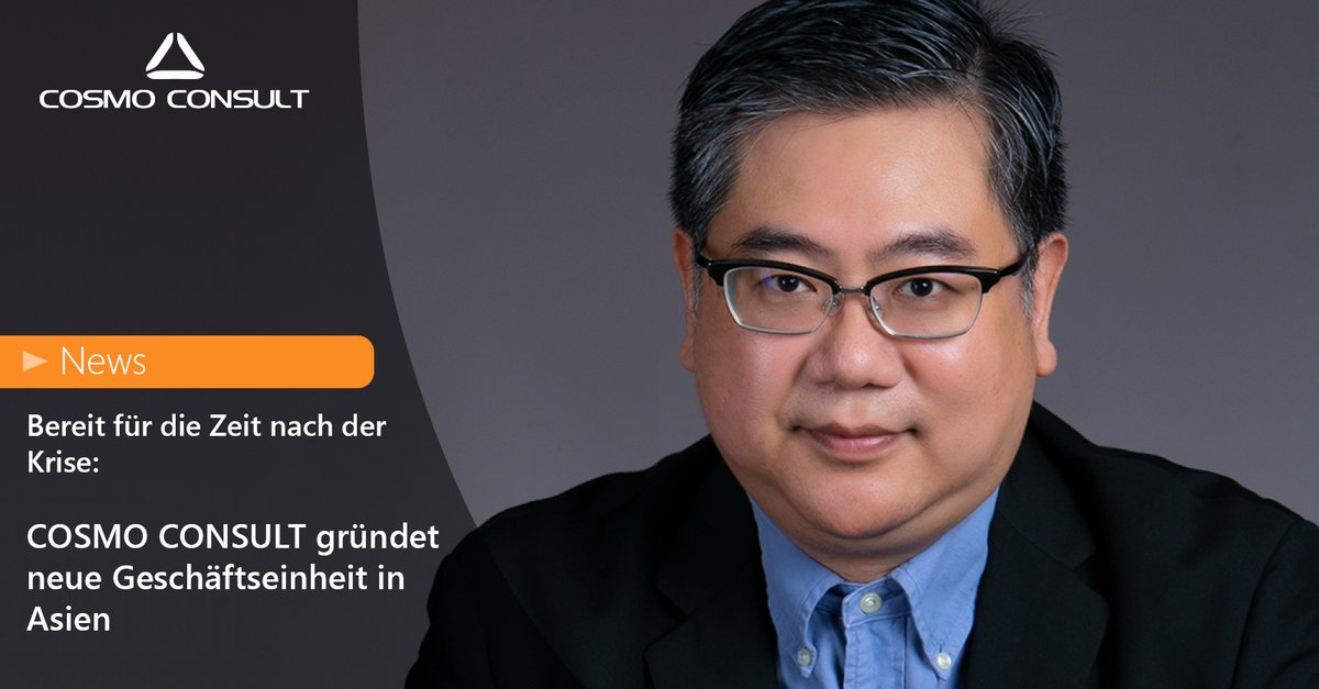 Bereit für die Zeit nach der Krise: Digitalisierungsexperte COSMO CONSULT gründet neue Geschäftseinheit in Asien.

Lesen Sie jetzt unsere Pressemitteilung >> tinyurl.com/yaehdq4c

#cosmoconsult #digitalisierung #asien #expansion
