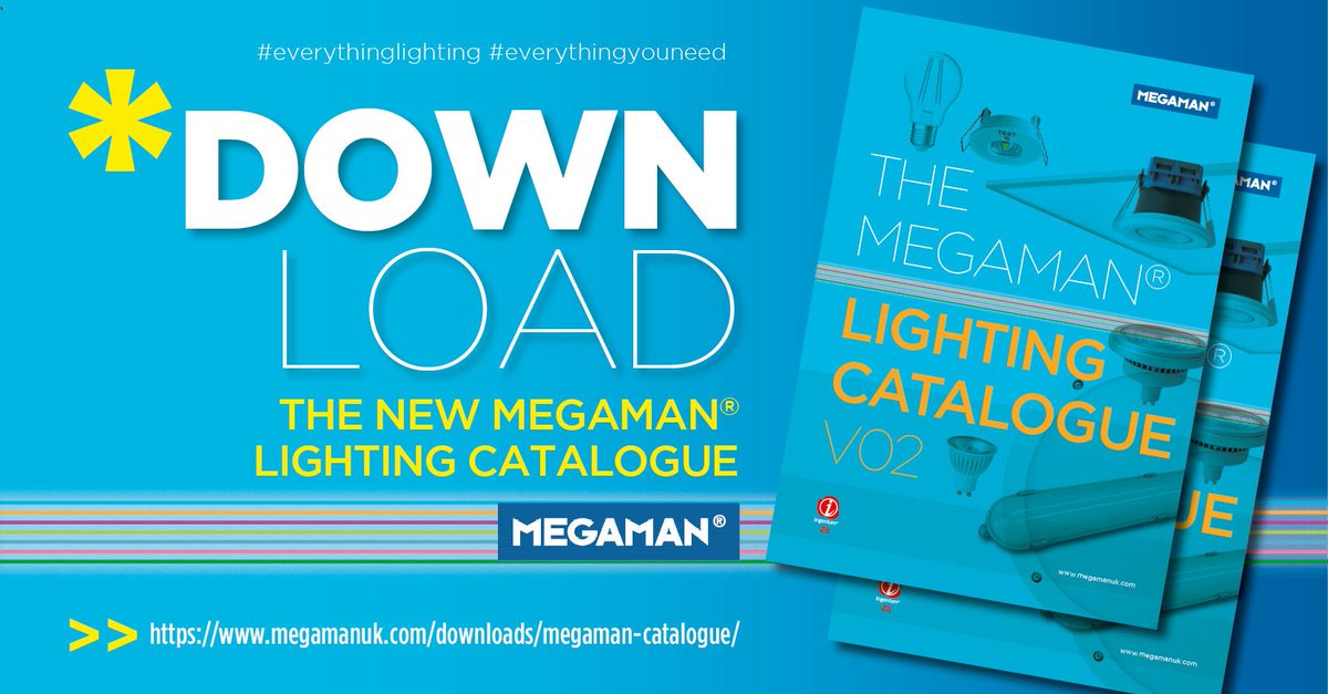 MegamanUKLtd's tweet image. NEW MEGAMAN® LIGHTING CATALOGUE READY TO DOWNLOAD NOW! All of your lighting needs can be met in our new 156 page product catalogue. Download now and start living a smarter life in light &amp;gt;&amp;gt;&amp;gt; buff.ly/2ZLZfj2
#Megaman #LEDLamps #LEDFixtures #EmergencyLighting #SmartLighting