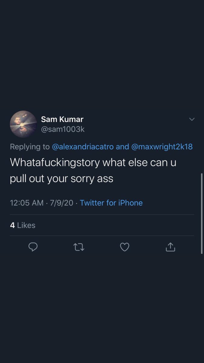 KatyIsts's tweet photo. So i guess accusing rape victims of lying is cool? yeah fuck off. @sam1003k you are disgusting. https://t.co/7WhaqqwC5S