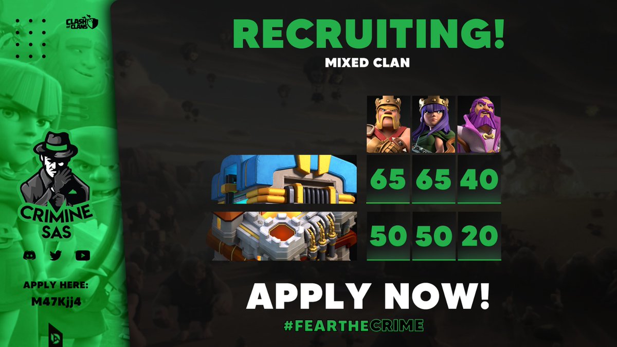 BIG NEWS 🌞
From now on we are going to step up our game. 
SNC will become an ELITE clan.
SAS will be our MIXED clan.
Join us now!
Oppaaa
discord.gg/M47Kjj4