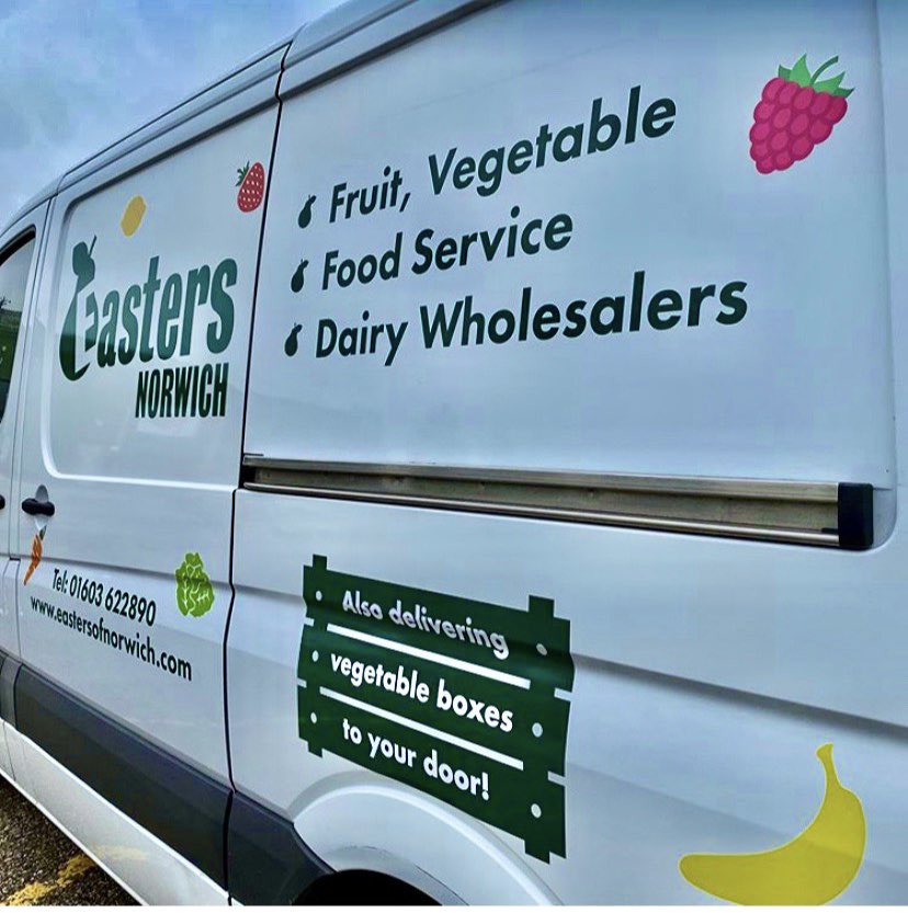 Brand New sign written vans looking great on Norfolks roads this morning ! ⠀🍐🍐
⠀
#Delivery’s  #Deliver #Norwich #Norfolk #Local #Sign #Fruit #Vegetables  #Summer