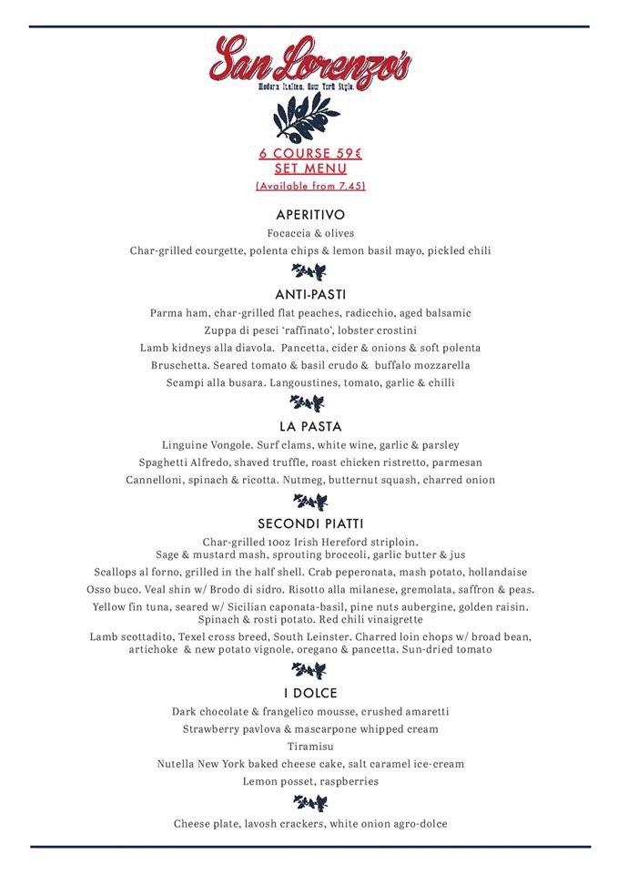 Sample menu for this week. Back open tonight at 5pm! 🙌🏻