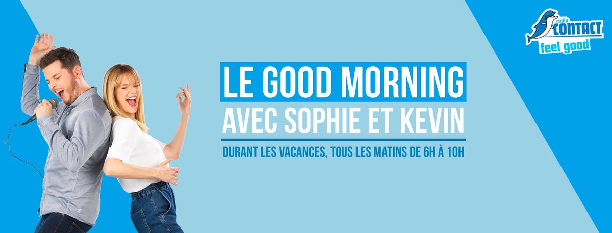 RadioContact's tweet photo. Durant l'été, @SophiePendevill &amp; @Kevberben vous réveillent sur #RadioContact ! https://t.co/s3HejVGq3P