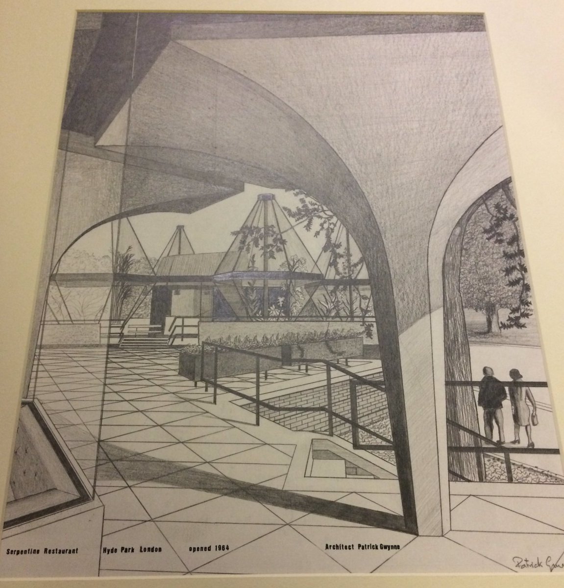 5. Patrick Gwynne's Serpentine Restaurant, 1964, demolished 1990. RIBA have wonderful drawings - which give a sense. Now the site is, shamefully, a car park.