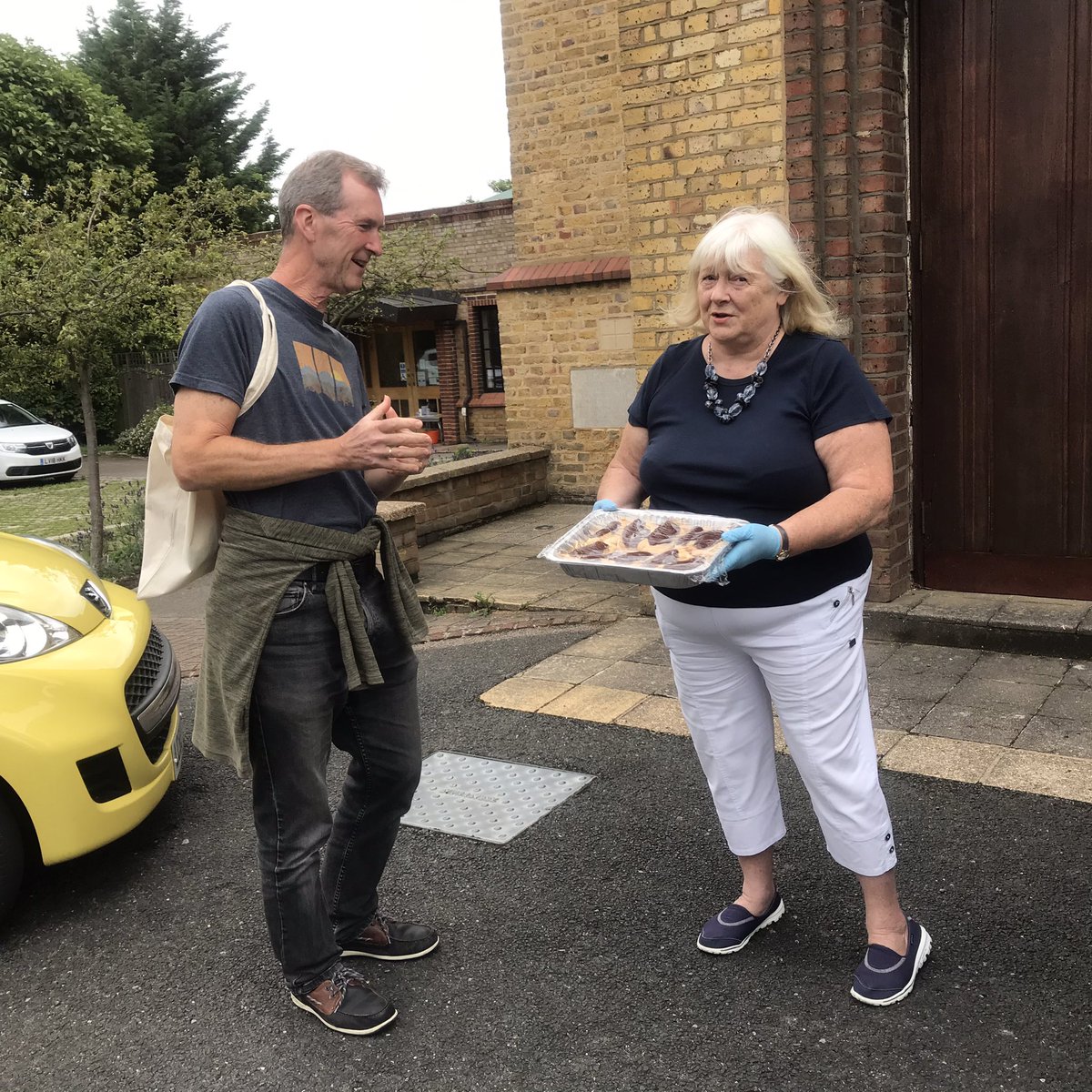 Thank you Linda for making pavlova , chocolate eclairs and lemon drizzle cake to raise money for charity!