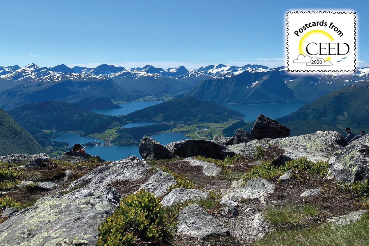 PHABOslo's tweet photo. Postdoc Thea H. Heimdal sends us a #PostcardsfromCEED from 1086 asl from Tarløysa, Møre og Romsdal in Norway. This is an area famous for the Romsdalseggen hike, but this spot offers a view with slightly fewer tourists https://t.co/IG9NthcD07