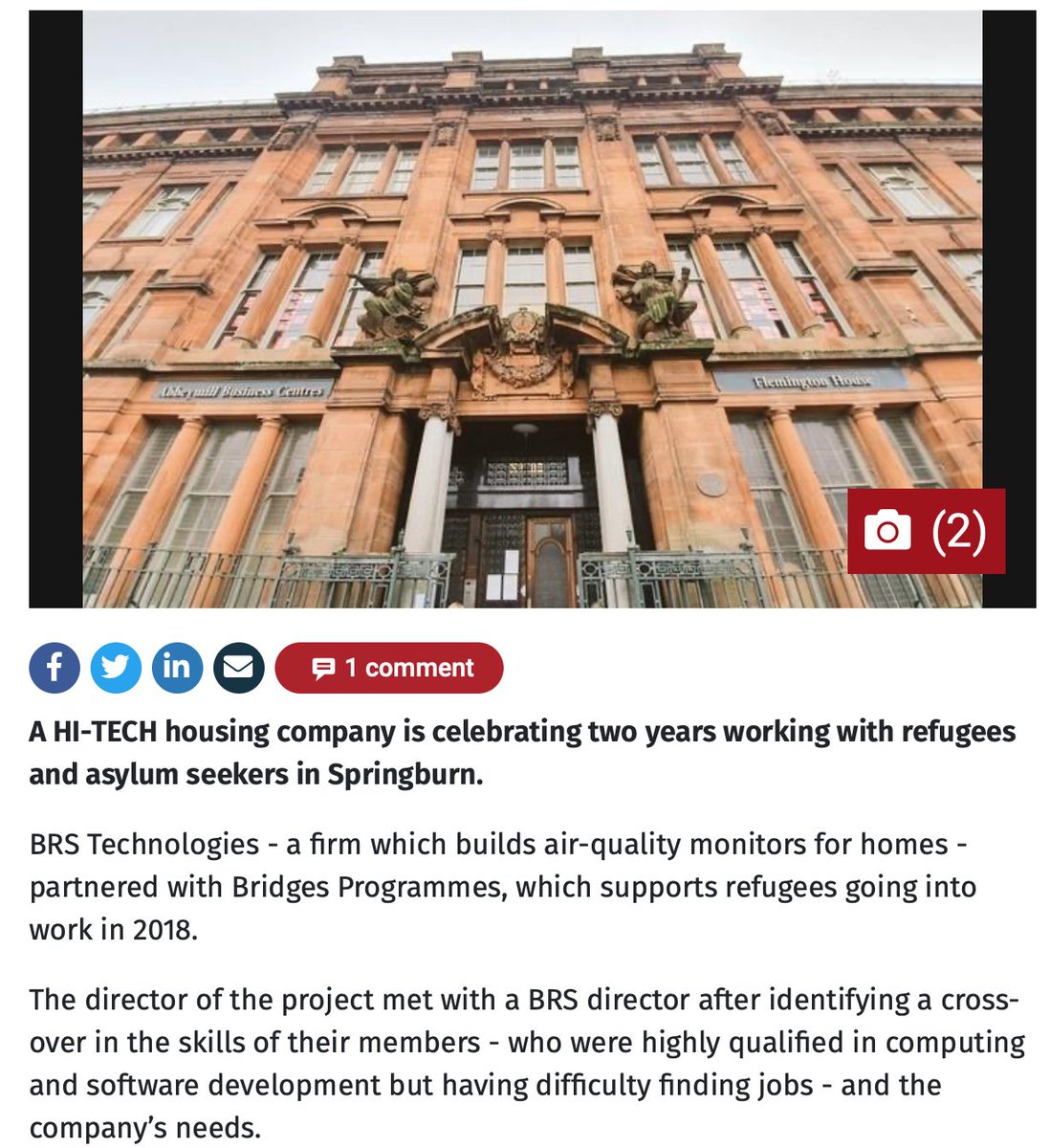 Thanks to <a href="/HMorrison97/">Hamish Morrison</a> at <a href="/glasgow/">@Glasgow</a> <a href="/Glasgow_Times/">Glasgow Times</a> for writing about our work with @bridgesprogs - so important to see positive stories about areas like #socialhousing #Refugees and #glasgow at the moment - glasgowtimes.co.uk/news/18569959.…