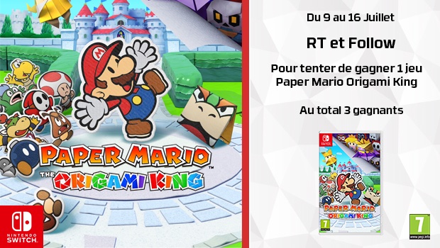 HypergamesA's tweet photo. #Concours 🔥
Tentez de remporter 1 jeu Paper Mario Origami King sur Nintendo Switch.
Au total 3 gagnants.
Pour participer, il faut :
✔️Follow @HypergamesA
✔️RT le tweet
TAS le 16/07
Voir le règlement ci-dessous : https://t.co/eMcenhhP3w