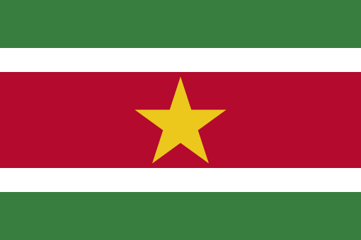 Suriname. 8/10. Simple, yet colourful. Adopted in 1975. The star represents the unity of all ethnic groups, the red stripe stands for progress and love, the green for hope and fertility, and the white bands for peace and justice.