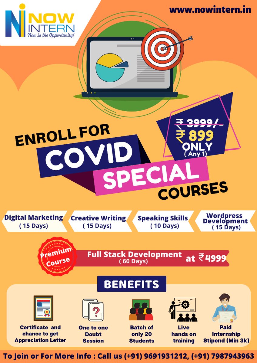 rajnayan097's tweet photo. You might not find Jatt da mukabala,
But you can find the best trainings!!🔥🔥 

Get best of the best trainings at NowIntern only!! 

#nowintern #aspirewithnowintern #lockdowncourses #bhopal #madhyapradesh
@_nowintern_ https://t.co/E6EALkuLVE