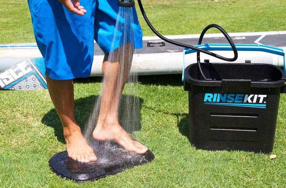 Hose down yourself and your inflatable paddleboard with RinseKit.

#paddleboard #rinsekit #portable #shower #nopowerneeded