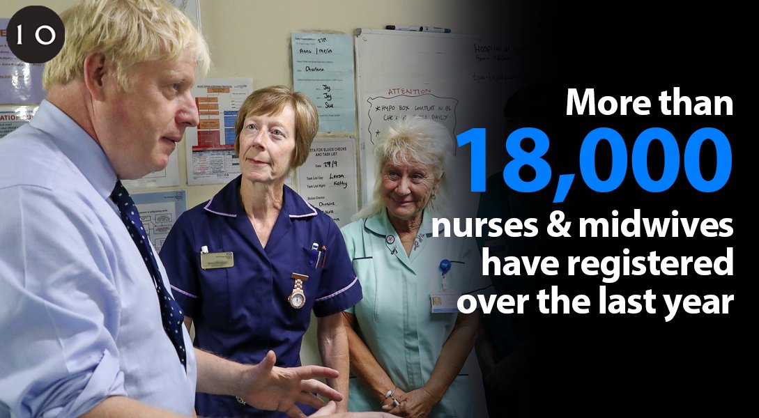 I’m delighted to see record numbers of nurses and midwives now working in our NHS as we work towards delivering 50,000 more nurses in this parliament. Nurses have saved countless lives during the pandemic and we are so grateful for all that they do for us, and for our NHS.