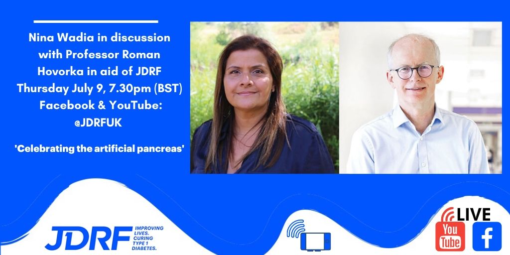 BT1DUK's tweet photo. The world's first artificial pancreas app mimics a human pancreas by automatically managing blood glucose levels. Join Professor Roman Hovorka &amp; JDRF Ambassador Nina Wadia for a CamAPS FX Q&amp;A TONIGHT, Thurs 9 July, 7.30pm (BST) via Facebook &amp; YouTube Live: https://t.co/RImi0iEobH https://t.co/iKNFxJkEII