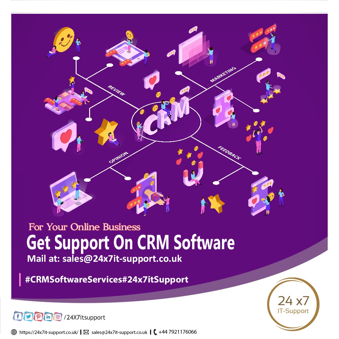 Itsuppo68073520's tweet image. For Your Online Business
Get Support On CRM Software
#CRMSoftwareServices#24x7itSupport 
Find something special &amp;gt; 24x7it-support.co.uk