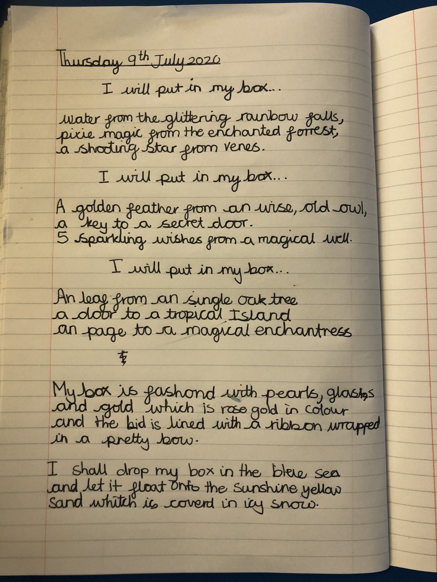 Some inspiration for your writing today from one of our wonderful year 3’s in school 🌟