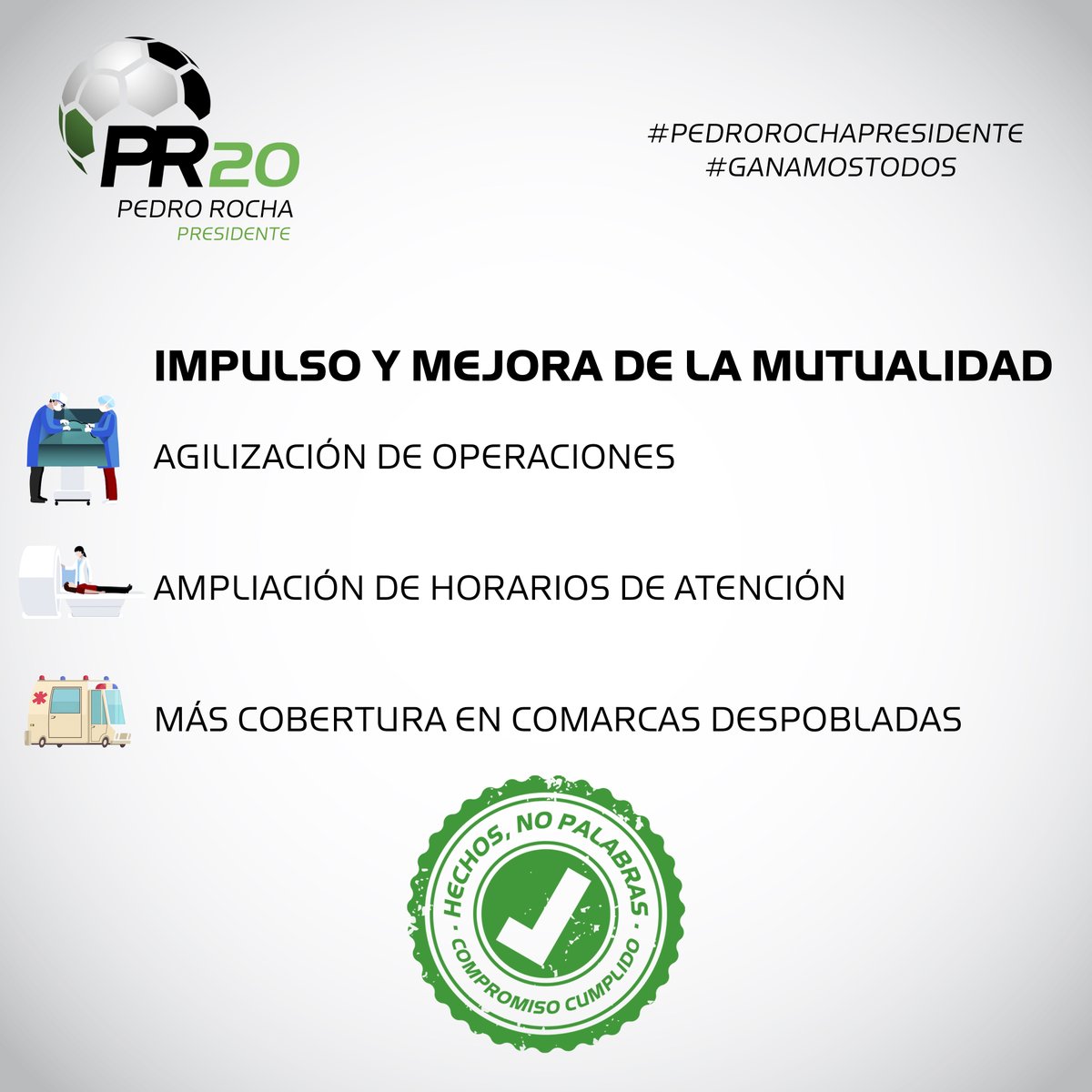 rochapresidente's tweet photo. 👩🏻‍⚕️ Los clubes y los jugadores de nuestra región son muy conscientes del cambio que se ha logrado en la Mutualidad en los últimos años. Porque son...
✅ Hechos, no palabras
#pedrorochapresidente
#ganamostodos
#hablamosdefútbol https://t.co/lf7TJdvuHy