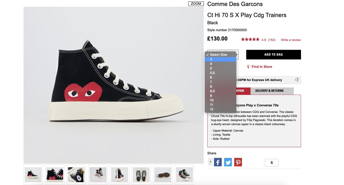 offspring cdg converse