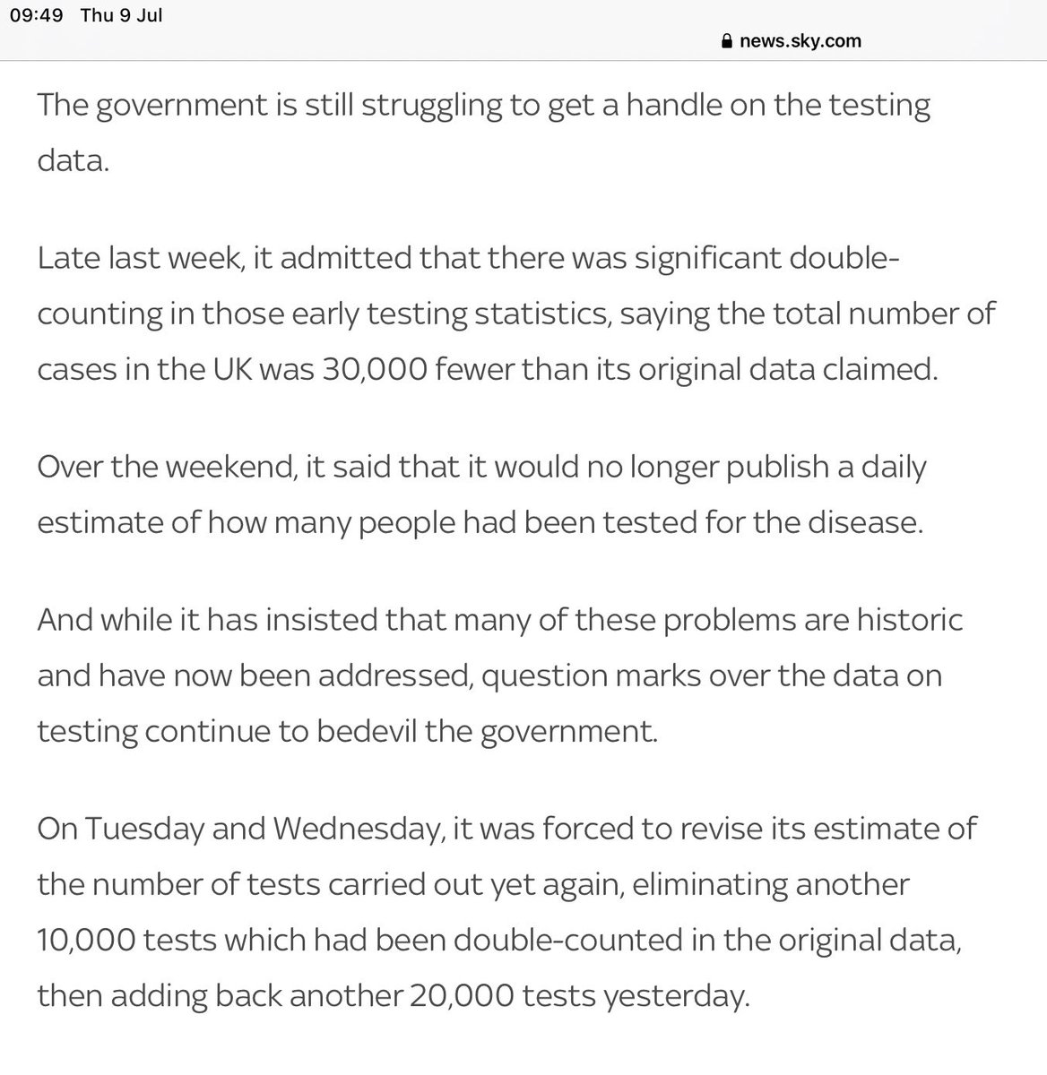 6/ Key officials did not have the data needed to track down flare ups really early.As with Manchester, Liverpool and Leicester.Yet that is one key purpose of testing. Find it early. Hunt it down early.  Support & enforce isolation.Break the chain of transmission.