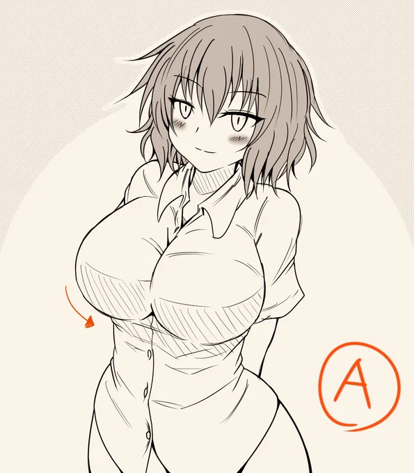 多分Bのおっぱいが現実的なのでしょうが私はAが好きなので今後もAで描き続けます🌻
ただBもこれはこれで❤ 