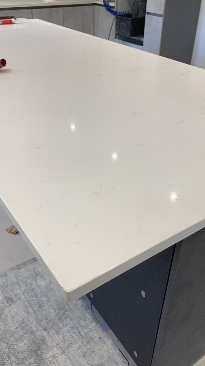 Recent job finished with White Carrara Quartz Stone