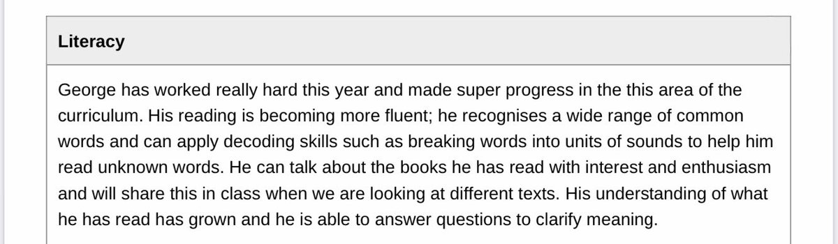 dharford79's tweet photo. When your child has had continuous #speechtherapy for 3 years and this is his end of year school report.
He’s not perfect and there is still work to be done but this is just a dusty eye moment for me.
#SpeakUpForCommunication #SLT #GivingVoice #Talking https://t.co/RlAy7ThUgP