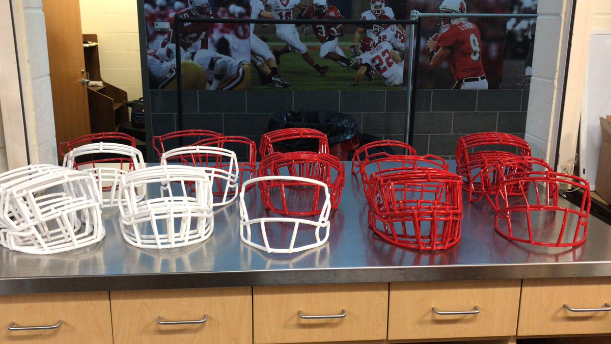 BallStateEquip's tweet image. Masks are back from @GreenGridiron and ready for the season!