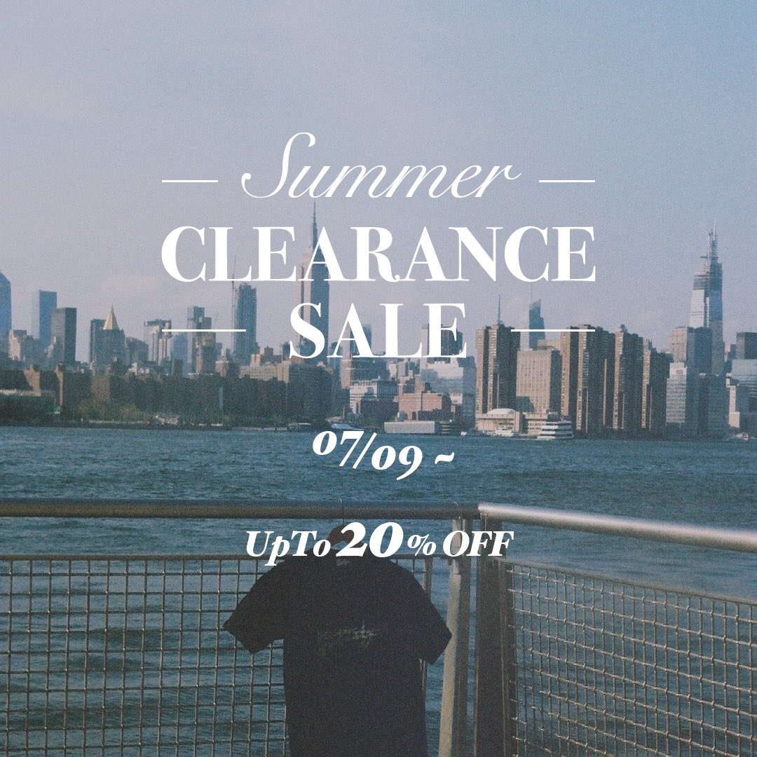 krooklyn_tokyo's tweet photo. 【 Summer - CLEARANCE SALE - 】
07/09~ ON WEB STORE, UpTo 20%OFF.

https://t.co/hLuaggHFGp https://t.co/xnO920iBQc