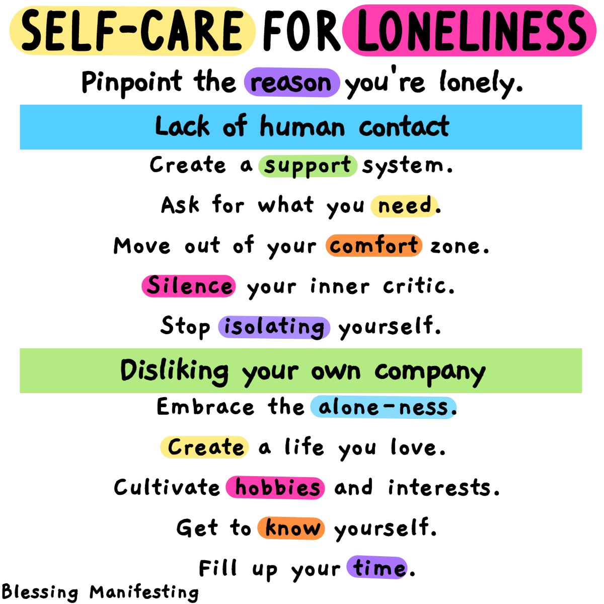 gtdhealthcare's tweet image. The weekend is a great time for #selfcare 
Remember it's okay to not feel okay. Here's a poster to help you with self-care for loneliness 
#mentalhealth #supportyourself