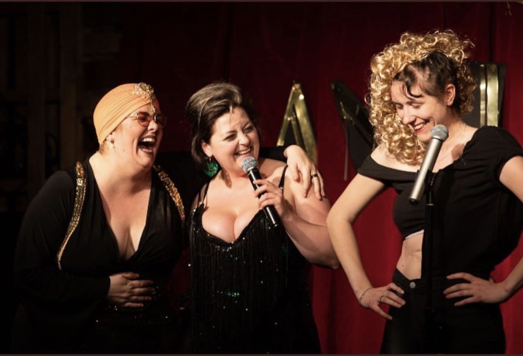 Here’s me at my first gig in 2016, and then last year at @AmusicalShow 
Live Comedy is the best industry in the world; you can go from gigging to locals in a rural Yorkshire arts venue, to dressing up as both ‘Grease’ protagonists in a packed London comedy club. #SaveLiveComedy