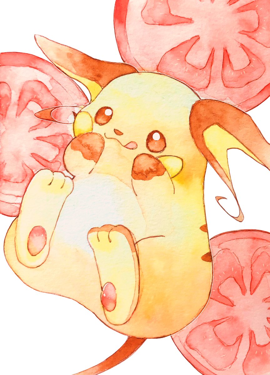 おいしいライチュウ おじかの のイラスト