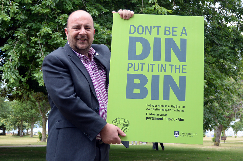 'Don't be a din - put it in the bin' is our message to litter bugs in Portsmouth. We've seen a big increase in littering after lockdown has eased. Find out what Cllr Steve Pitt has said about this portsmouth.gov.uk/ext/news/dont-… #dontbeadinputitinthebin #loveportsmouth #greenandclean