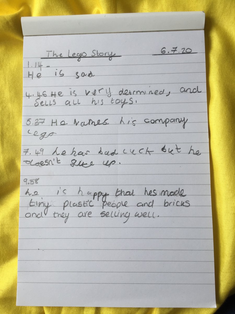 SarahGregson6's tweet photo. @StAnthony3_4A Julius’s  English work on the Lego story . Very interesting story 😊 https://t.co/unD7tXBTCY