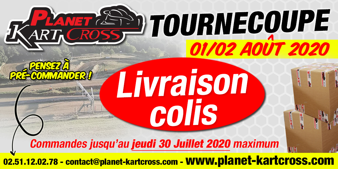 Pré-commandez sur notre site et récupérez votre colis à la course de TOURNECOUPE les 01 et 02 août 2020. Profiter des frais de port gratuits. ≥ planet-kartcrosss.com