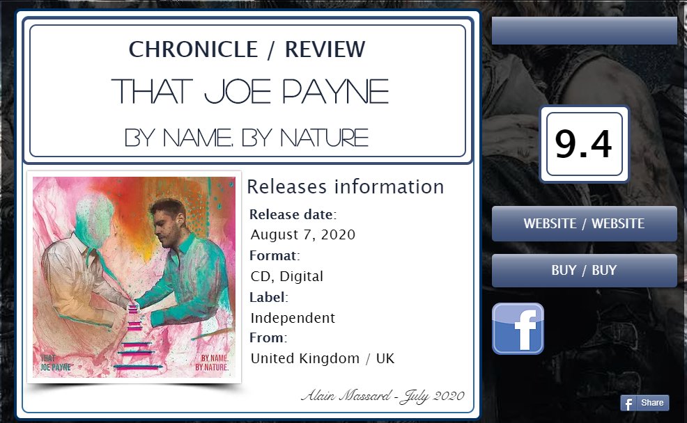 thatjoepayne's tweet photo. WOW! I can't believe it! My album scored a 9.4/10 on #ProfilProg!!! ๐คฉ๐ฅณ
"Worth its weight in progressive gold."
You HAVE TO read this fantastic track-by-track review, where my music is compared to iconic artists ranging from QUEEN to VILLAGE PEOPLE!
https://t.co/CyOsyEk7yj https://t.co/ZPRq3GJvgk