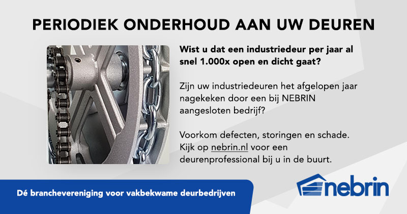 Wist u dat een #industriedeur per jaar als snel 1.000x open en dicht gaat?
Zolang alles feilloos werkt sta je hier niet bij stil, maar we hoeven niet uit leggen dat periodiek #onderhoud noodzakelijk is. Maak vandaag nog een afspraak met een NEBRIN-lid #toegangstechniek #service