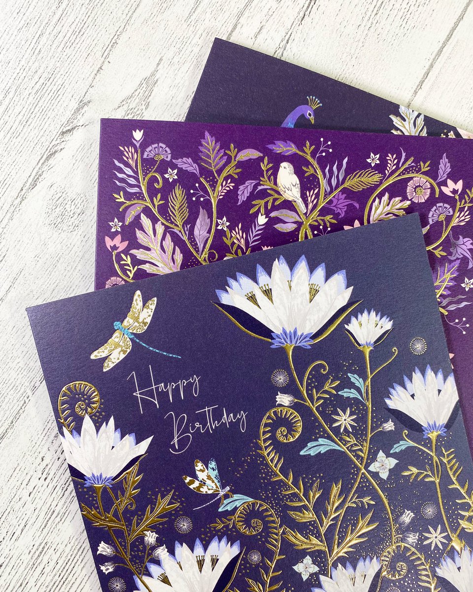 Woodmansterne's tweet photo. Looking for a luxurious birthday card? Our @nationaltrust Harmony range features rich jewel colours and beautiful embossed foil, perfect for that special person! ✨💜✨
#NationalTrust #Harmony #GreetingCards https://t.co/JWDVMB6vQU