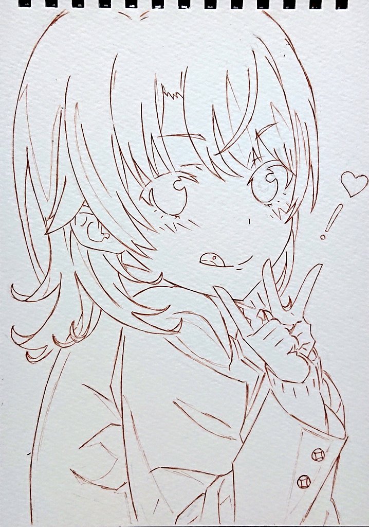 雨宮 下書きとか線画が見たいとリクエストを貰ったので 明日は完成画あげます それはそうと俺ガイル楽しみ 俺ガイル いろはす イラスト 絵描きさんと繋がりたい