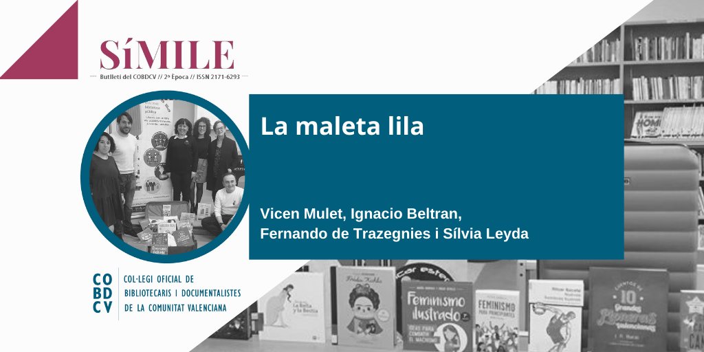 COBDCV (@cobdcv) on Twitter photo Ja has llegit l'últim article de la #RevistaSimile?
📰 La maleta lila 💜💜
✍ <a href="/VICENMULET/">VICEN MULET</a>, <a href="/sileyfor/">Silvia Leyda</a>, Fernando de Trazegnies i <a href="/beltranmoraleda/">Ignacio Beltrán Moraleda</a>
📲 Llig l'article en: cobdcv.es/simile/la-male…
📝 Esperem els vostres articles! Ja has llegit l'últim article de la #RevistaSimile?
📰 La maleta lila 💜💜
✍ <a href="/VICENMULET/">VICEN MULET</a>, <a href="/sileyfor/">Silvia Leyda</a>, Fernando de Trazegnies i <a href="/beltranmoraleda/">Ignacio Beltrán Moraleda</a>
📲 Llig l'article en: cobdcv.es/simile/la-male…
📝 Esperem els vostres articles!