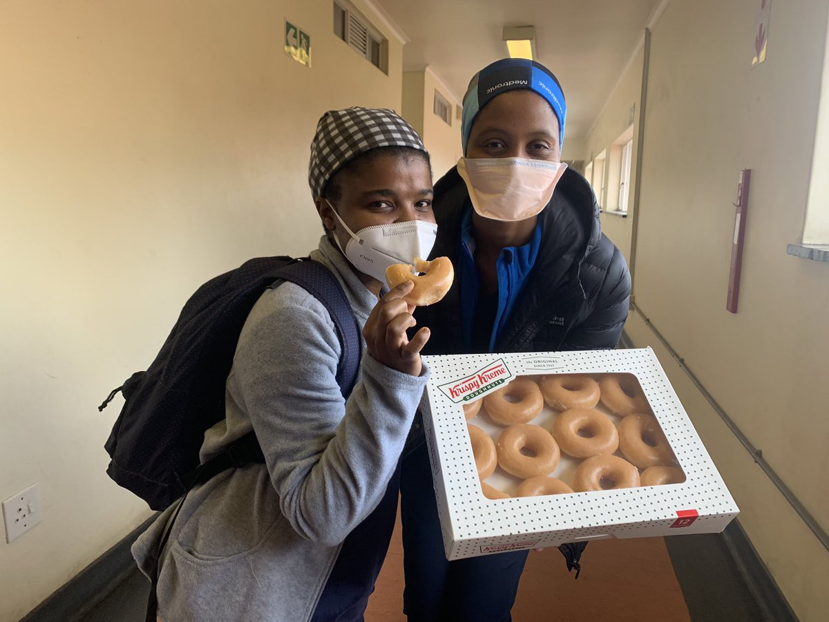 DrCelesteQuan's tweet photo. #ThankfulThursday. Thank-you Krispy Kreme for supplying the theatre staff at Baragwanath Hospital with your treats of deliciousness! https://t.co/gbvWaA5JvQ