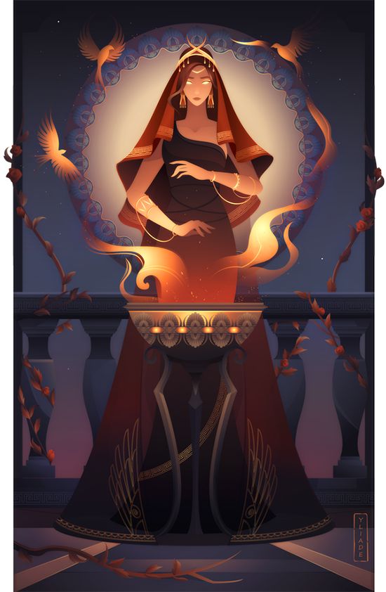 Apollo and Poseidon both wanted Hestia - but she rejects them both. This is a Hestia woman's symbolic rejection of masculine reasoning (Apollo) and the chaotic emotion (Poseidon). Remaining rooted in herself is more important to her than relationships, hence she remains a virgin.