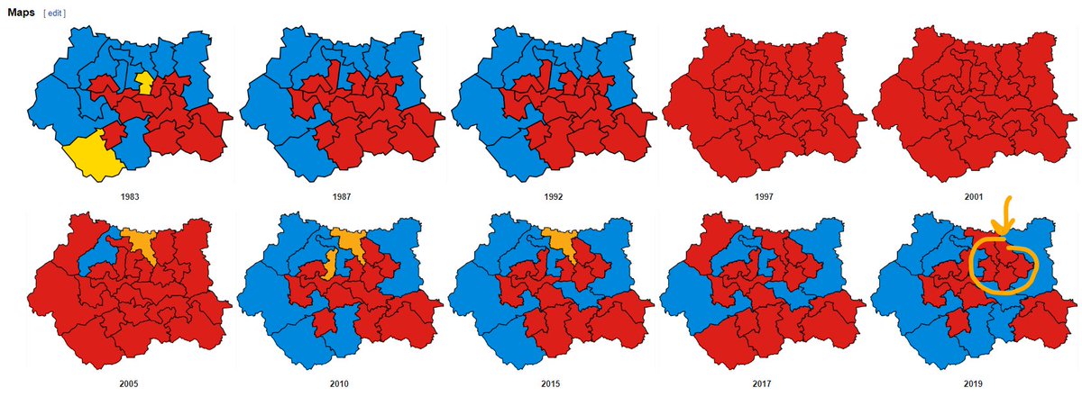 Here's my three tweet explanation of housing and land use in Leeds. First up, you need to understand the politics. Since 2015 (still miss you Ed), the MPs for Leeds have been a fortress of Labour surrounding by Tories. The Tories are one issue above all else -- GREENBELT!!!