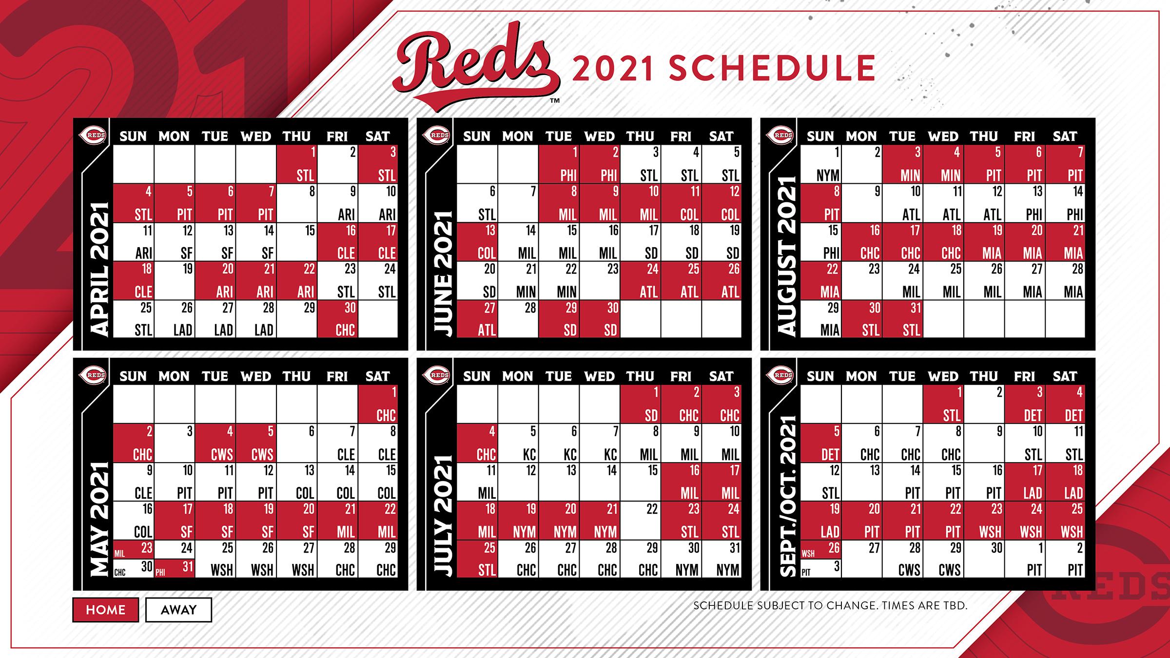 Cincinnati Reds On Twitter: "The 2021 #Reds Schedule Is Here! Https://T.co/8Ziqsvhmn7" / Twitter