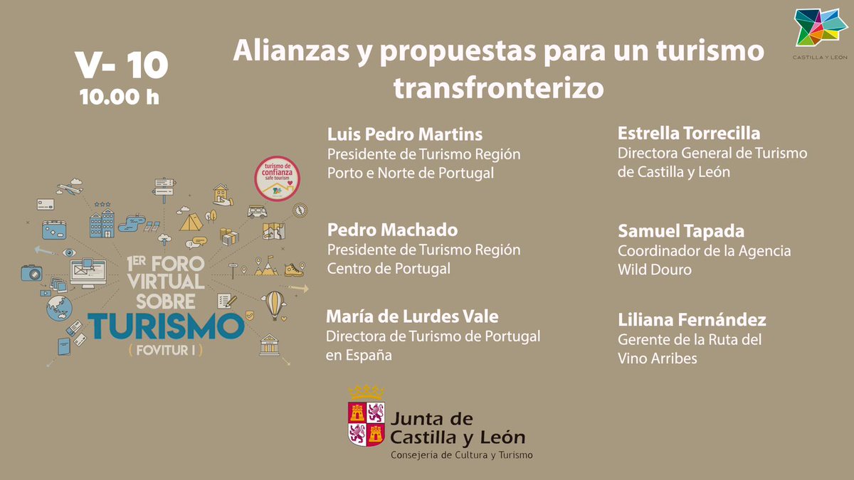 CyLEsVida's tweet photo. ¡Últimas jornadas!
Foro Virtual sobre Turismo 'FOVITUR'
Mañana a las 10:00 h 'Alianzas y propuestas para un turismo transfronterizo'
Inscripciones: 👉https://t.co/BGDPstKgYB
Streaming: https://t.co/Q5URGiuGcC
#️⃣: #Fovitur #AlianzaTransronteriza_CyL https://t.co/NP7tAb4koN