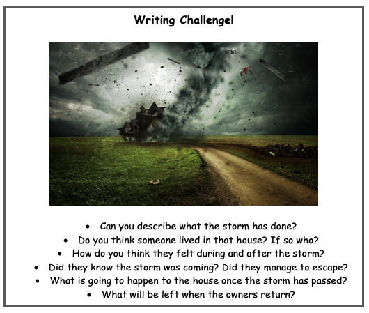 HillMeadYear3's tweet photo. Have a look at ‘Cyclone’ on @ouapictictue.

Can you describe what is happening in the image? 

Have a go at the writing challenge below! https://t.co/33gxRwjpRs