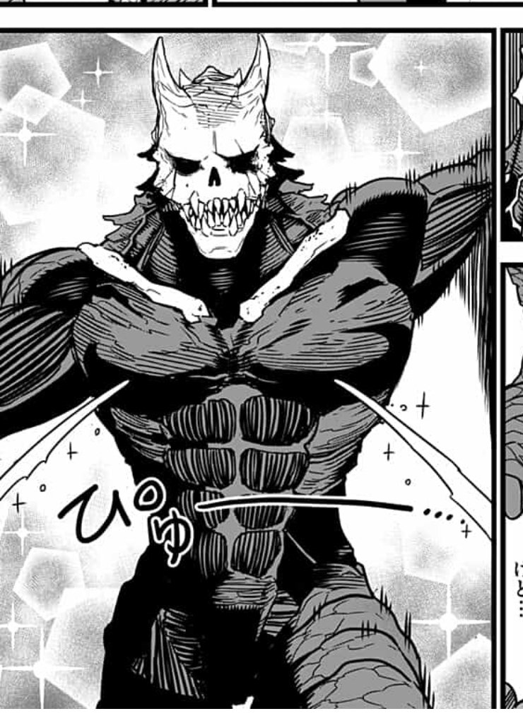 脳痛男 Nottsuo うにょっく ジャンプ の怪獣8号が 鬼面超人エル アンドレにちと似てて嬉しい