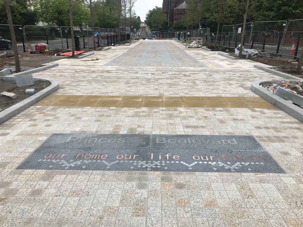 #Roadworks update:

The £4m upgrade to Princes Ave &amp; Rd, in Toxteth, inc’ new road surface, event space, 25 trees, drainage &amp; street lighting, is set to complete in first week of August. 

The new 1km #cyclelane is also almost finished. 

#Liverpool 

liverpool.gov.uk/parking-roads-…